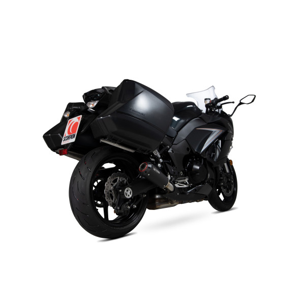 Scorpion Exhaust Kawasaki Z1000 SX 2014 - 2016 Red Power Slip-on (Pair) Black Ceramic Coated Sleeve